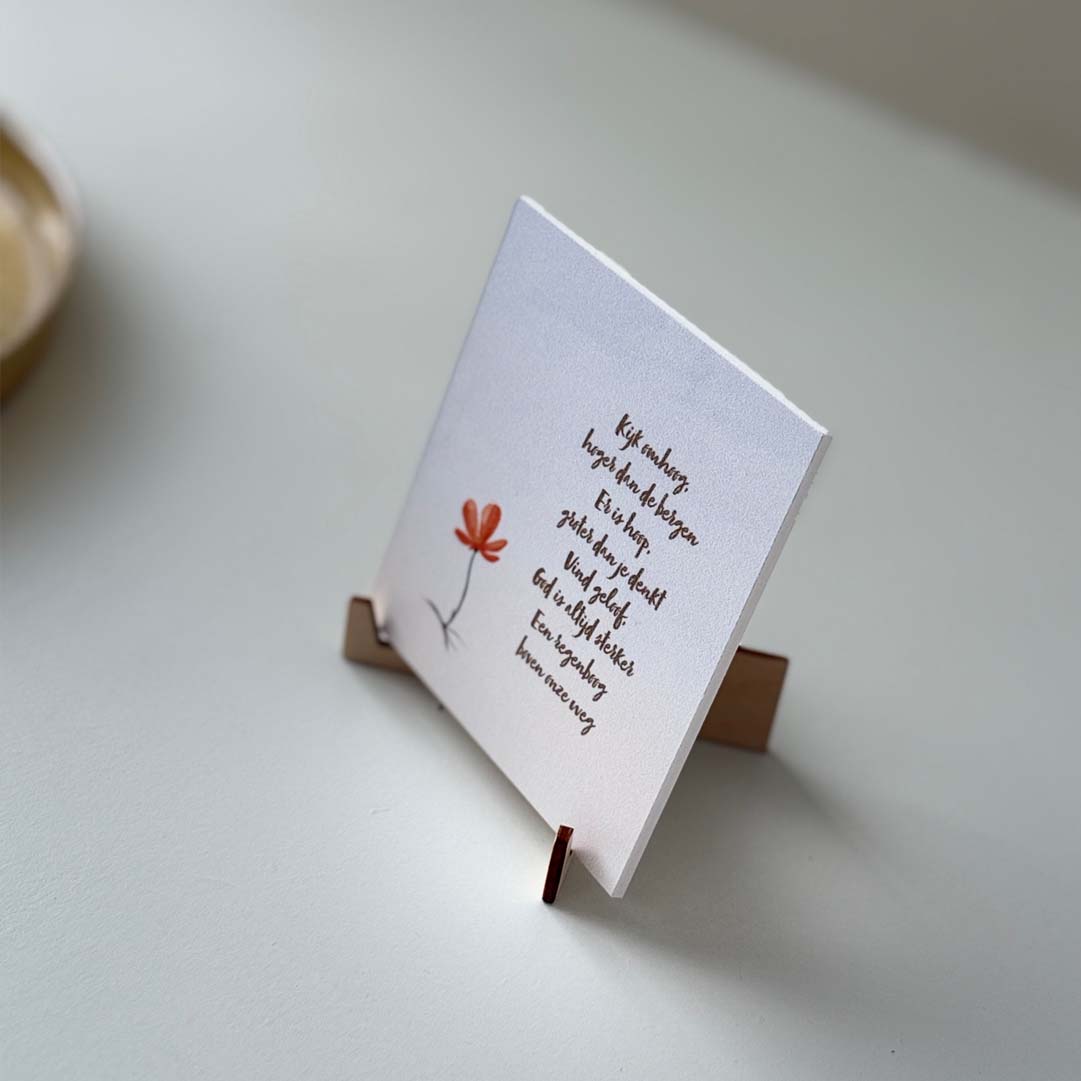 Tekstbordje met Houder klein - Afbeelding 2