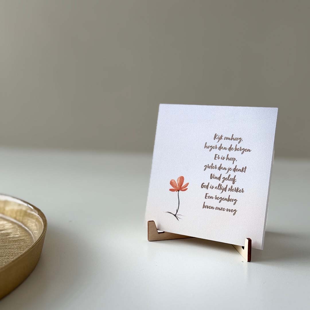 Tekstbordje met Houder klein